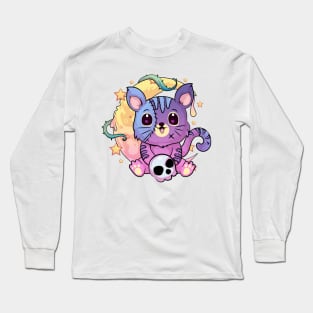 Pastel Goth Kawaii Cat Long Sleeve T-Shirt